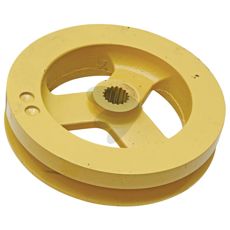 Remskive med tænder for effektiv drift af traktorer og maskiner.