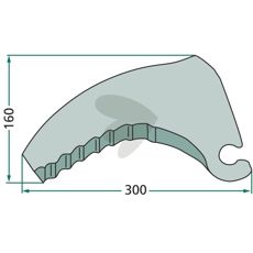 Kniv for rundballepresser, varenummer 84024222, effektiviserer balleproduktionen.