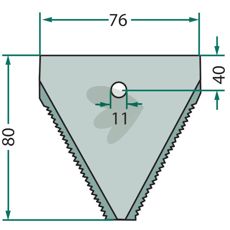 Kniv til rundballepres, varenummer 86592671, for pålidelig og effektiv balleproduktion.