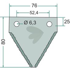 Pakke med 25 takkede klinger, perfekt til professionelt brug og langvarig anvendelse.