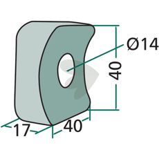 Ø 14 mm beslag, ideelt til kraftfulde landbrugs- og byggeløsninger.
