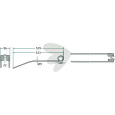 Riveramme Claas 529 mm, udviklet til langvarig og effektiv brug.