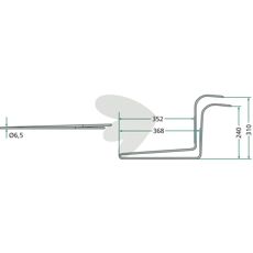 Claas stift 368mm, egnet til fastgørelse af forskellige maskindele.