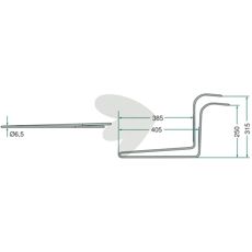 Stift Claas med hul 6,5mm, ideel til præcis montering.
