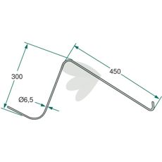 Stift til Vicon (Kverneland), længde af 300 mm, perfekt til landbrug.