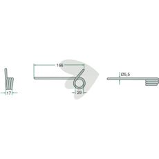 Claas 166 mm pick-up fingre - holdbar og effektiv til alle dine opsamlingsbehov.