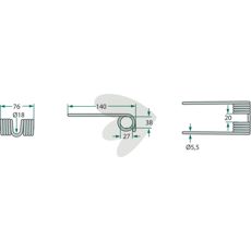 Bergmann pick-up pinne 140 mm, bygget til holdbarhed og effektivitet.