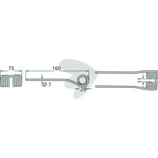 Udvendig pick-up pind Krone, 160 mm, yderst effektiv for mælkeproducenter.