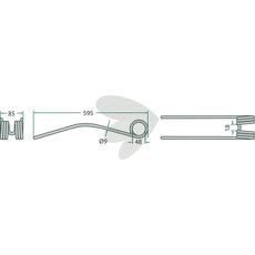 Rivepig Claas 595 mm, optimal til markpræstation og holdbarhed.