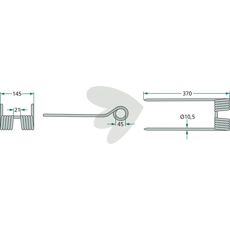 Rivepind Claas 370 mm, høj kvalitet til effektiv traktorar arbejde.