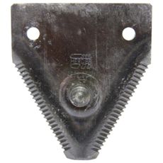 Tandet skårlæggerkniv øverst, 87x76 mm med 6,5 mm hul, perfekt til græsslåning.