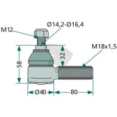 Kugleled til kniv AZ10851, perfekt til udskiftning og reparationer.