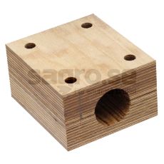 Træleje Ø 38 mm med nylonring, giver ekstra beskyttelse og slidstyrke.