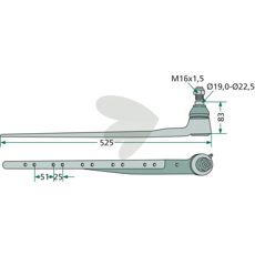 Knivhovede med kugleled, perfekt til smidige bevægelser på traktoren.