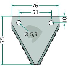 Tandet skæreklinge nederst med hul, fremragende til at forbedre klipperesultatet.