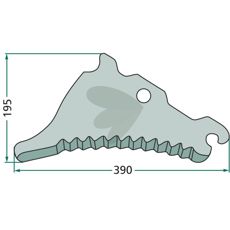 Effektiv kniv til rundballepresser CC45488, for forbedret høstningskvalitet.
