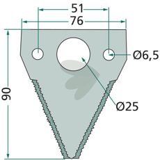 Tandet skårlæggerkniv på toppen med justerbart hul, ideel til fleksible skærebehov.