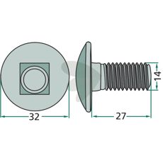 M14 skrue af høj kvalitet, designet til tunge og holdbare konstruktioner.