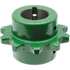 Indvendigt kædehjul til øvre fødehusaksel, beskytter og understøtter drift.