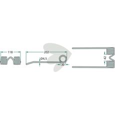 202 mm pick-up pind til Case IH, optimer dit udstyr med denne slidstærke komponent.