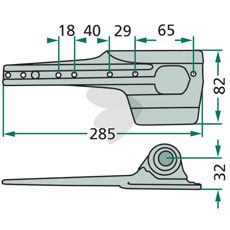Knivhoved til N35/1 og N35S traktorer, robust og pålidelig.