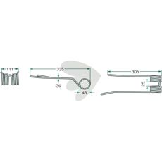 Lige rød pind til venstre roterende rive, robust og effektiv.