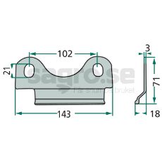 Friktionsplade til sko nederst, sikrer effektiv funktion og pålidelighed.