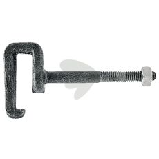 Krokskrue med møtrik, ideel til sikre fastgørelser inden for landbrug og byggeri.