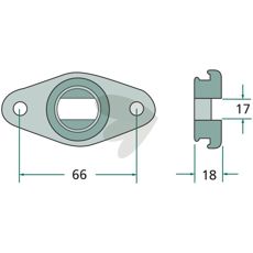 Fingerplade til finger, sikrer stabilitet i maskindele.