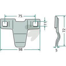 Knivholder til trykbeslag, stabil løsning til knivmontering.