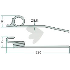 Pin til John Deere, 220mm lang, for pålidelig drift og holdbarhed.
