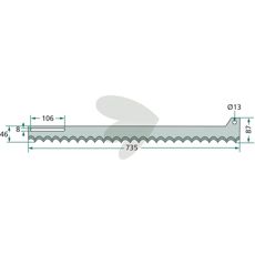 Kniv 121956, designet til pålidelig ydeevne inden for byggeri og landbrug.