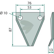 Vinklet kniv til foderblander, giver enestående præcision ved foderblanding.