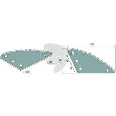 Kniv til foderkværn model 70-276, specielt udviklet til at lette fodringen.