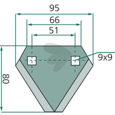 Kniv til foderkværn A7153021, designet til effektiv fodring.
