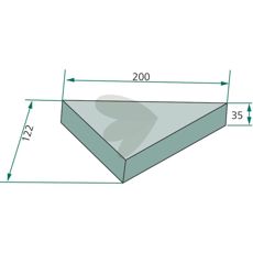 Mellemkniv 70-505, bruges til præcise skæringer i forskellige maskiner.