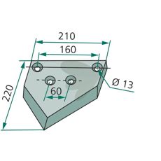Mellemkniv 100085, perfekt til at sikre høj kvalitet i skæreeffektiviteten.