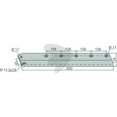 Robust sidekniv 100083R, perfekt til professionel anvendelse inden for skovbrug.