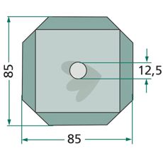 Kniv til foderblander 70-102, perfekt til alt fra grovfoder til kraftfoder.