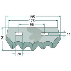 Kniv til foderkærre 70-114, effektiv skæring for overlegen fodereffektivitet.