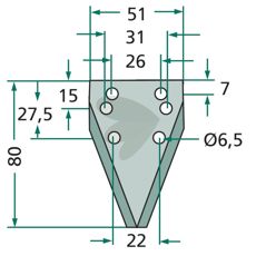 Højkvalitets kniv til foderkærre 70-132, perfekt til effektiv foderhåndtering.