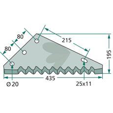Kniv til foderkærre 70-133, designet til at optimere fodertilførsel.