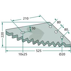 Kniv til foderkærre 70-135, ideel til pålidelig og effektiv fodring.