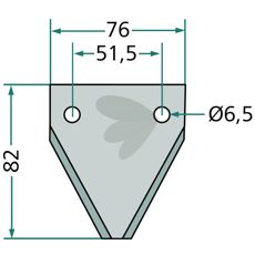 Kniv til foderkærre A7153002, optimeret til hurtig foderdeling.
