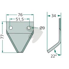 Kniv til fodervogn 70-144, designet til overlegen foderhåndtering.