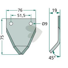 Kniv til fodervogn 70-145, pålidelig og effektiv til foderforberedelse.