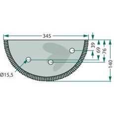 Kniv til fodervogn 70-161, perfekt til en smidig foderhåndtering.