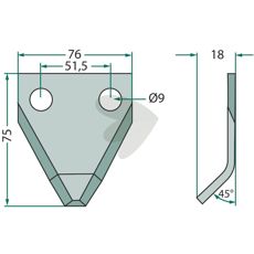 Kniv til fodervogn model 70-165, optimalt valg til fodertillempninger.