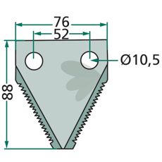 Kniv til fodervogn model 70-169, ideel til landbrugsanvendelse.