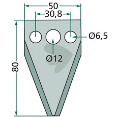 Kniv til fodervogn model 70-173, robust og pålidelig til brædder.